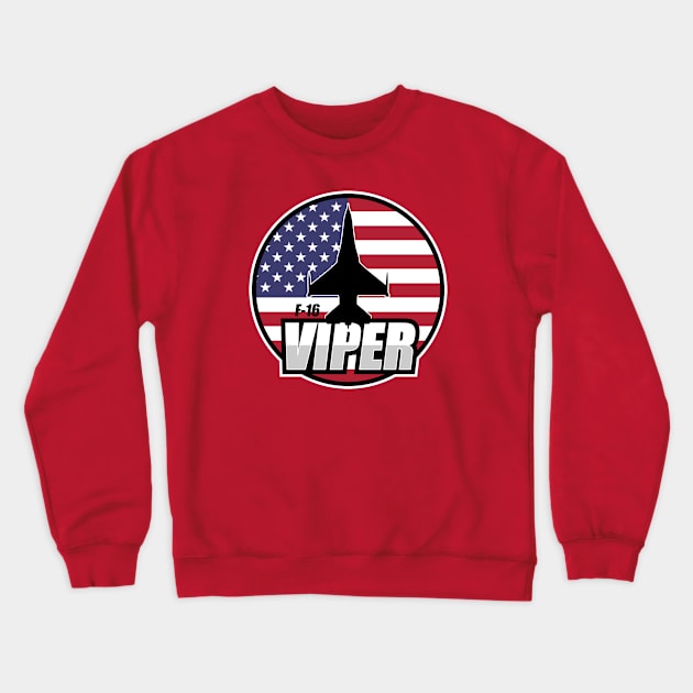 F-16 Viper Crewneck Sweatshirt by Tailgunnerstudios